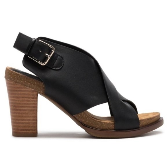 Sofft cambry black leather block heels - Picture 1 of 14